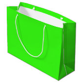 Neongrün Große Geschenktüte (Rückseite Schrägansicht)