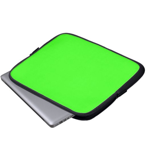 Neongrün Laptopschutzhülle (Vorne Knopf)