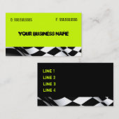 Neongrün mit Flagge Visitenkarte (Vorne/Hinten)