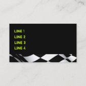 Neongrün mit Flagge Visitenkarte (Rückseite)