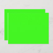 Neongrün Postkarte (Vorne/Hinten)