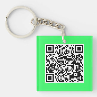 Neongrün QR CODE kundenspezifische Schlüsselkette Schlüsselanhänger