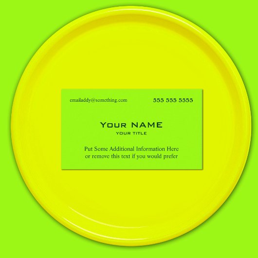 Neongrün Visitenkarte