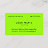 Neongrün Visitenkarte (Vorderseite)