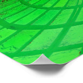 Neongrüne Abstraktion Poster (Ecke)