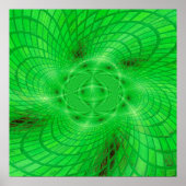 Neongrüne Abstraktion Poster (Vorne)