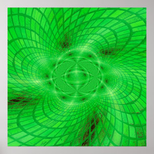 Neongrüne Abstraktion Poster