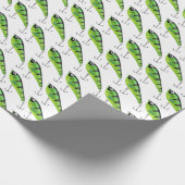 Neongrüne Angelköle Geschenkpapier (Ecke)