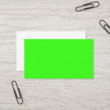 Neongrüne benutzerdefinierte Visitenkarte