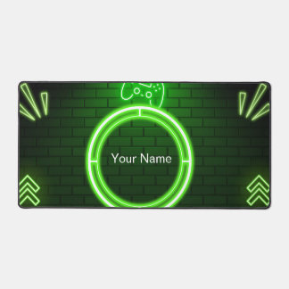 Neongrüne Gaming-Schreibtischmatte mit individuell Schreibtischunterlage
