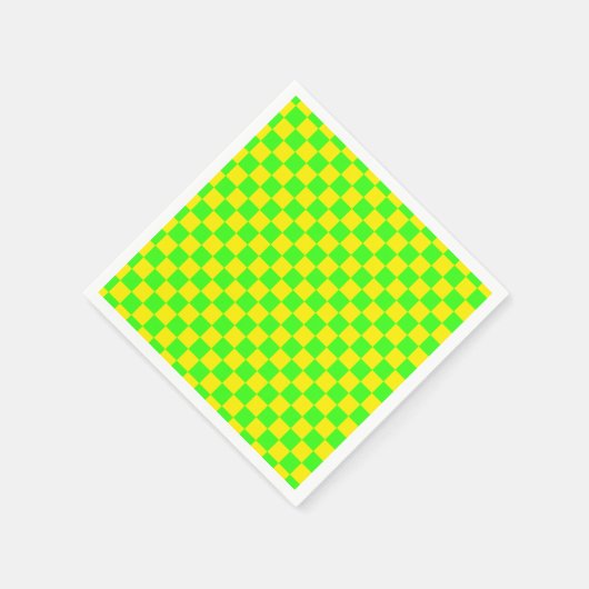 Neongrüne Gelbe Karton Vintag Serviette (Ecke)