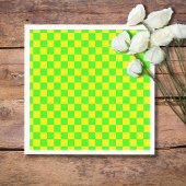 Neongrüne Gelbe Karton Vintag Serviette