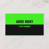 Neongrüne, helle, benutzerdefinierte Doppelfarbe Visitenkarte (Vorderseite)