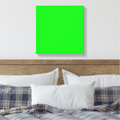 Neongrüne Leinwand, leuchtend schlichte Farbe cool Leinwanddruck (Insitu (Schlafzimmer))