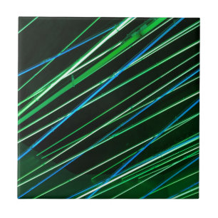 Neongrüne Linien Fliese
