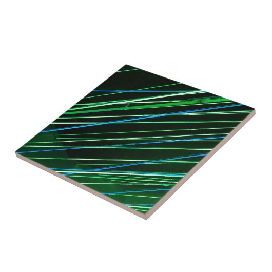 Neongrüne Linien Fliese (Seite)