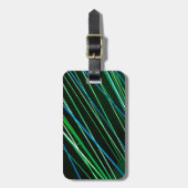 Neongrüne Linien Gepäckanhänger (Vorderseite vertikal)