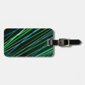 Neongrüne Linien Gepäckanhänger (Vorderseite horizontal)