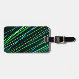 Neongrüne Linien Gepäckanhänger