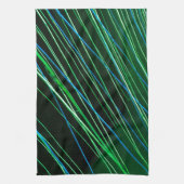 Neongrüne Linien Geschirrtuch (Vertikal)