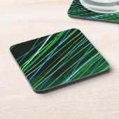 Neongrüne Linien Getränkeuntersetzer (Linke Seite)