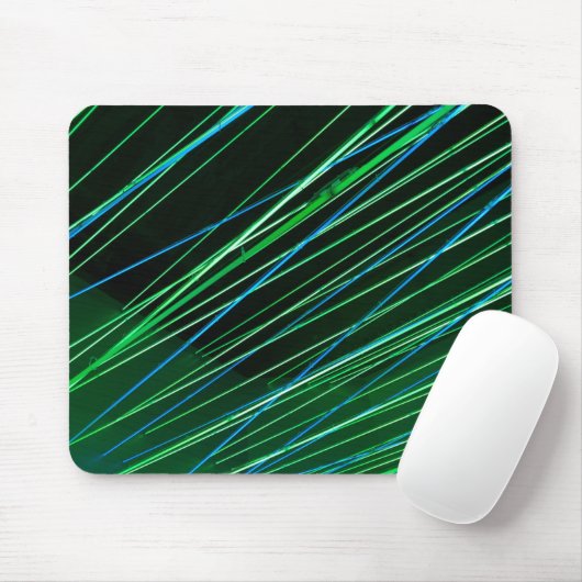 Neongrüne Linien Mousepad (Mit Mouse)