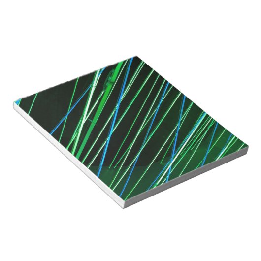 Neongrüne Linien Notizblock (angewinkelt)
