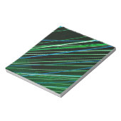 Neongrüne Linien Notizblock (Rotiert)