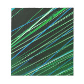 Neongrüne Linien Notizblock (Vorderseite)