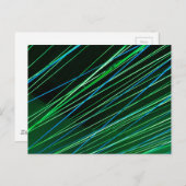 Neongrüne Linien Postkarte (Vorne/Hinten)