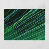 Neongrüne Linien Postkarte (Vorderseite)