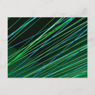 Neongrüne Linien Postkarte