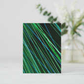 Neongrüne Linien Postkarte (Stehend Vorderseite)