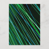Neongrüne Linien Postkarte (Vorderseite)