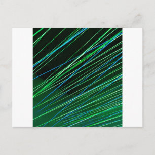 Neongrüne Linien Postkarte