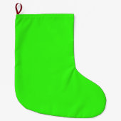 Neongrüne maßgeschneiderte Weihnachtsstrumpf Großer Weihnachtsstrumpf (Vorderseite)