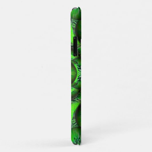 Neongrüne Planeten - Muster in 3D-Optik Case-Mate iPhone Hülle (Hinten/Rechts)