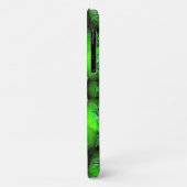 Neongrüne Planeten - Muster in 3D-Optik Case-Mate iPhone Hülle (Hinten/Links)