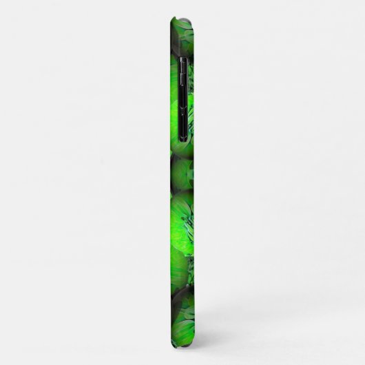 Neongrüne Planeten - Muster in 3D-Optik Case-Mate iPhone Hülle (Hinten/Links)