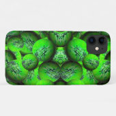Neongrüne Planeten - Muster in 3D-Optik Case-Mate iPhone Hülle (Rückseite (Horizontal))