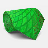 Neongrüne Strahlung Krawatte (Gerollt)