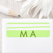 Neongrüne Streifen griechische Musterbuchstaben Mo (Insitu)