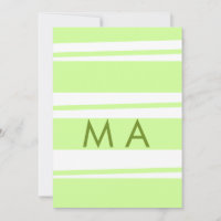 Neongrüne Streifen griechische Musterbuchstaben Mo