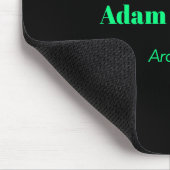 Neongrüne Streifen schwarz Mousepad (Ecke)