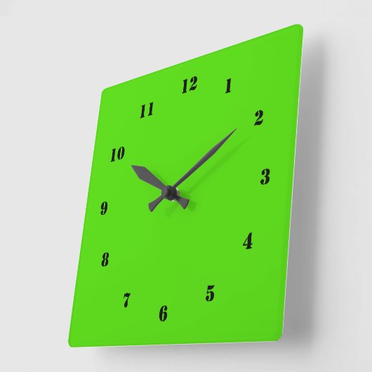Neongrüne Uhr - benutzerdefinierte Farbe für Ihr e (Winkel)