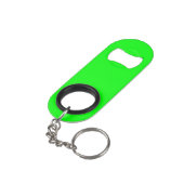 Neongrüner Bildschirm, hell solide schlicht cool Mini Flaschenöffner (Rückseite Schrägansicht)