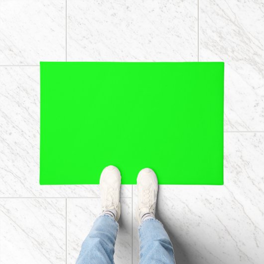 Neongrüner Bildschirm, leuchtend solide Farbe cool Fußmatte (Indoor)