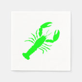 Neongrüner Hummer niedlich modern cool Serviette (Vorderseite)