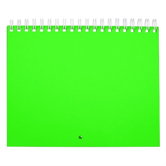 Neongrüner maßgeschneiderter Wandkalender (Titelbild)