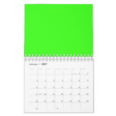 Neongrüner maßgeschneiderter Wandkalender (Jan 2027)
